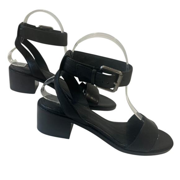 Frye Cindy 2 Piece Sandal Black Smooth Antique Vintage Leather Size 7.5 - Picture 5 of 10